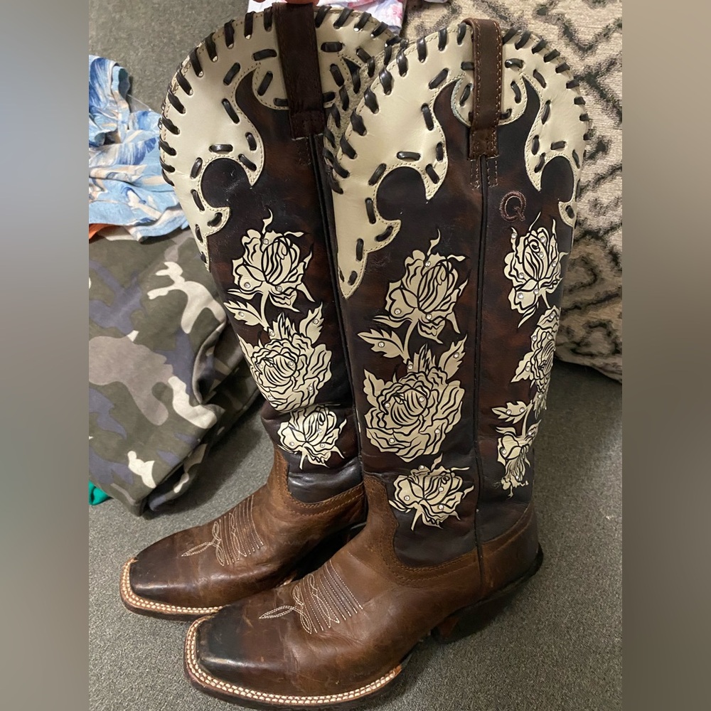 Ariat floral boots